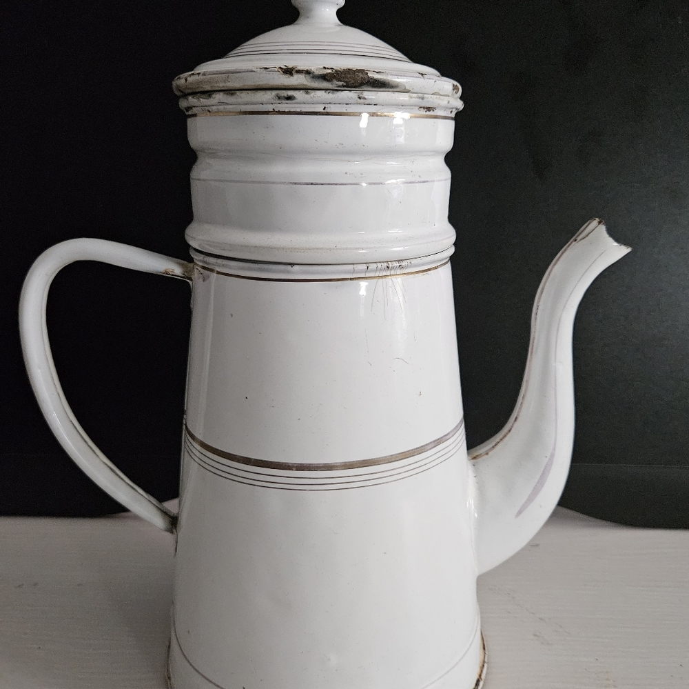 Antique French Press Coffee Maker from France